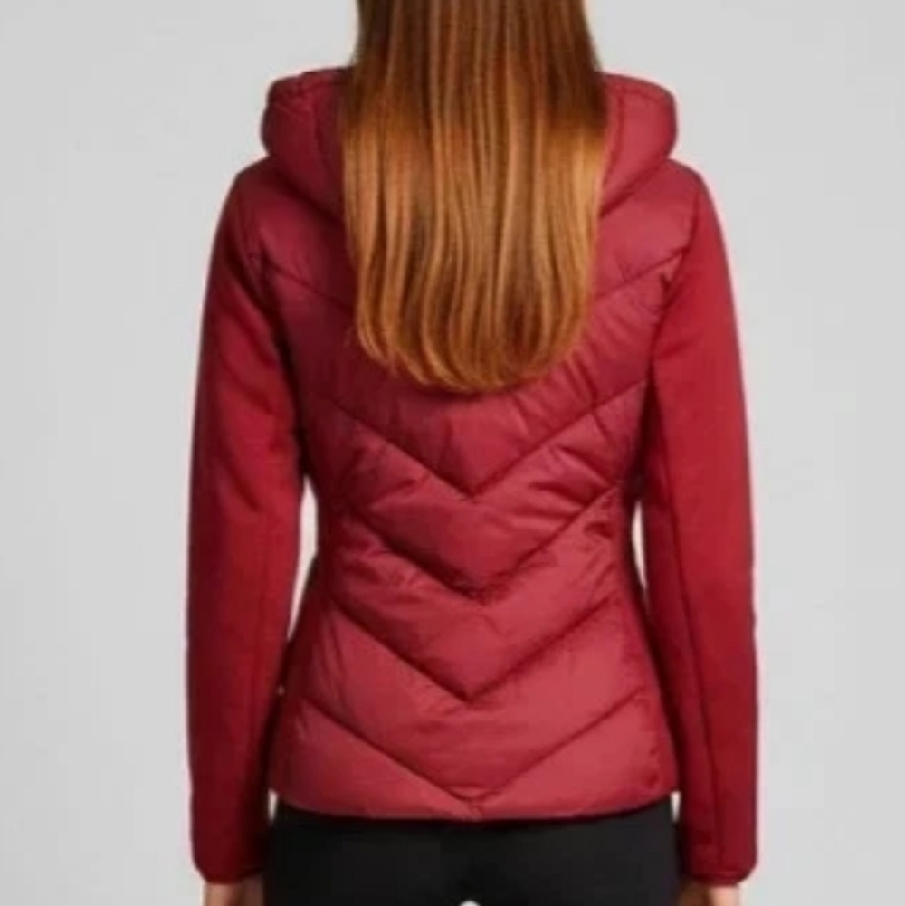 DKNYWomen's Burgundy Media Hooded Jacket Size Small & Medium - Picture 2 of 3